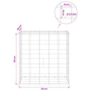 Gabion med 3,5 mm tråd og 10x10 cm net 50x30x50 cm