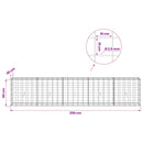 Gabion med 3,5 mm tråd og 10x10 cm net 250x30x50 cm