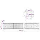Gabion med 3,5 mm tråd og 10x10 cm net 550x30x50 cm
