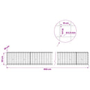 Gabion med 3,5 mm tråd og 10x10 cm net 850x30x50 cm