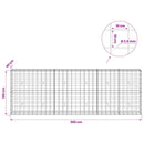 Gabion med 3,5 mm tråd og 10x10 cm net 300x30x100 cm