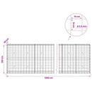 Gabion med 3,5 mm tråd og 10x10 cm net 1200x30x100 cm