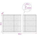 Gabion med 3,5 mm tråd og 10x10 cm net 1100x30x150 cm
