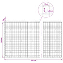 Gabion med 3,5 mm tråd og 10x10 cm net 1150x30x150 cm