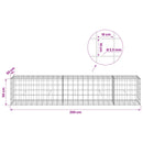 Gabion med 3,5 mm tråd og 10x10 cm net 250x50x50 cm