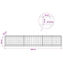 Gabion med 3,5 mm tråd og 10x10 cm net 300x50x50 cm