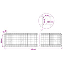 Gabion med 3,5 mm tråd og 10x10 cm net 650x50x50 cm