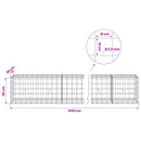 Gabion med 3,5 mm tråd og 10x10 cm net 1050x50x50 cm