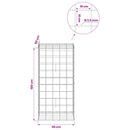 Gabion med 3,5 mm tråd og 10x10 cm net 50x50x100 cm