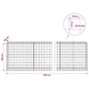 Gabion med 3,5 mm tråd og 10x10 cm net 400x50x100 cm