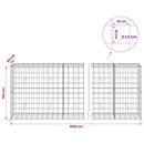 Gabion med 3,5 mm tråd og 10x10 cm net 1050x50x100 cm