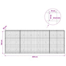 Gabion med 3,5 mm tråd og 10x10 cm net 400x50x150 cm