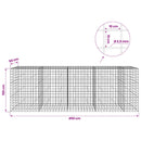 Gabion med 3,5 mm tråd og 10x10 cm net 450x50x150 cm