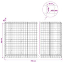 Gabion med 3,5 mm tråd og 10x10 cm net 750x50x150 cm