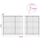 Gabion med 3,5 mm tråd og 10x10 cm net 900x50x150 cm