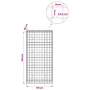 Gabion med 3,5 mm tråd og 10x10 cm net 100x50x200 cm