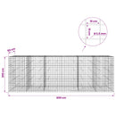 Gabion med 3,5 mm tråd og 10x10 cm net 600x50x200 cm