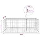 Gabion med 3,5 mm tråd og 10x10 cm net 150x100x50 cm