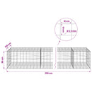 Gabion med 3,5 mm tråd og 10x10 cm net 350x100x50 cm