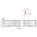 Gabion med 3,5 mm tråd og 10x10 cm net 1200x100x50 cm