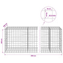 Gabion med 3,5 mm tråd og 10x10 cm net 350x100x100 cm