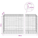 Gabion med 3,5 mm tråd og 10x10 cm net 900x100x100 cm
