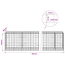 Gabion med 3,5 mm tråd og 10x10 cm net 950x100x100 cm