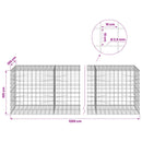Gabion med 3,5 mm tråd og 10x10 cm net 1200x100x100 cm