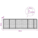 Gabion med 3,5 mm tråd og 10x10 cm net 550x100x150 cm
