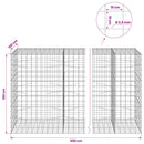 Gabion med 3,5 mm tråd og 10x10 cm net 650x100x150 cm