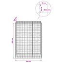 Gabion med 3,5 mm tråd og 10x10 cm net 150x100x200 cm