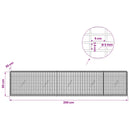 Gabion med 5 mm tråd og 5x2,5 cm net 250x20x50 cm