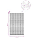 Gabion med 5 mm tråd og 5x2,5 cm net 100x20x150 cm