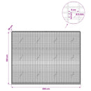 Gabion med 5 mm tråd og 5x2,5 cm net 200x20x150 cm
