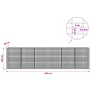 Gabion med 5 mm tråd og 5x2,5 cm net 600x20x150 cm