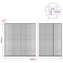 Gabion med 5 mm tråd og 5x2,5 cm net 850x20x200 cm