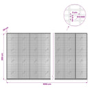 Gabion med 5 mm tråd og 5x2,5 cm net 1050x20x200 cm