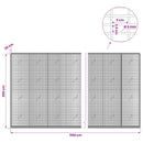 Gabion med 5 mm tråd og 5x2,5 cm net 1150x20x200 cm