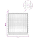 Gabion med 5 mm tråd og 5x2,5 cm net 50x30x50 cm