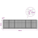 Gabion med 5 mm tråd og 5x2,5 cm net 600x30x150 cm