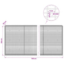 Gabion med 5 mm tråd og 5x2,5 cm net 700x30x150 cm