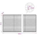 Gabion med 5 mm tråd og 5x2,5 cm net 1100x30x150 cm