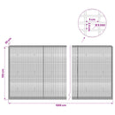 Gabion med 5 mm tråd og 5x2,5 cm net 1200x30x150 cm