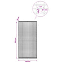 Gabion med 5 mm tråd og 5x2,5 cm net 100x30x200 cm