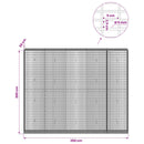 Gabion med 5 mm tråd og 5x2,5 cm net 250x30x200 cm