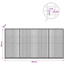 Gabion med 5 mm tråd og 5x2,5 cm net 400x30x200 cm