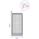 Gabion med 5 mm tråd og 5x2,5 cm net 50x50x100 cm