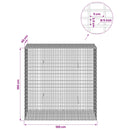 Gabion med 5 mm tråd og 5x2,5 cm net 100x50x100 cm