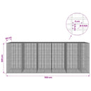 Gabion med 5 mm tråd og 5x2,5 cm net 550x50x200 cm