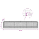 Gabion med 5 mm tråd og 5x2,5 cm net 300x100x50 cm